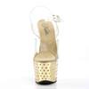Pleaser - STARDUST708 Sandale à bride à la cheville, Pole dance chaussures - Chaussures de pole dance - Couleur or Product image